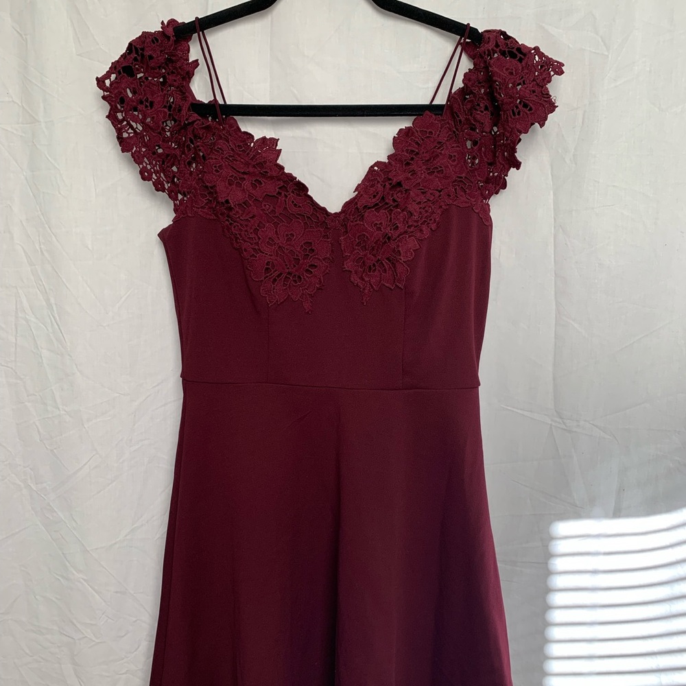 Charlotte Russe Magenta & Lace Dress